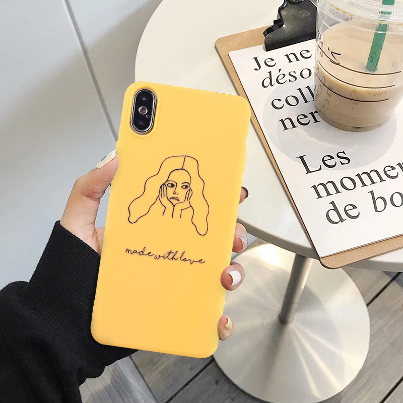 Чехол GYKZ с изображением девушки абстрактного искусства для iPhone X XS MAX XR 7 6 6s Plus
