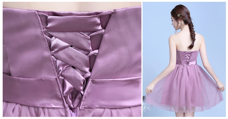 Robe de mariee/милое короткое Тюлевое платье подружки невесты без бретелек для девочек