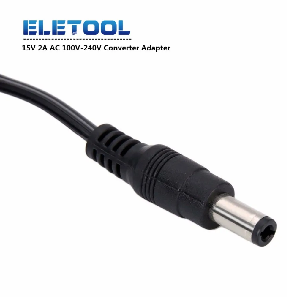 15V2A AC 100 V-240 V адаптер преобразователя DC 15V 2A 2000mA источник питания ЕС вилка 5,5 мм x 2,1-2,5 мм PN34