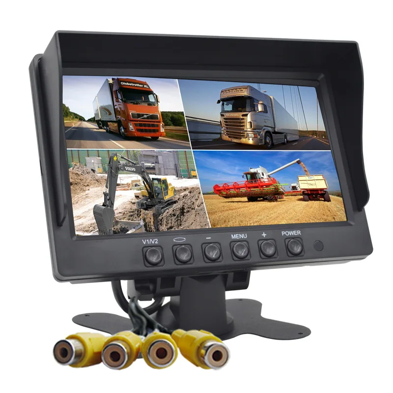 Автомобильное парковочное зеркало заднего вида монитор 2 видео вход для камеры