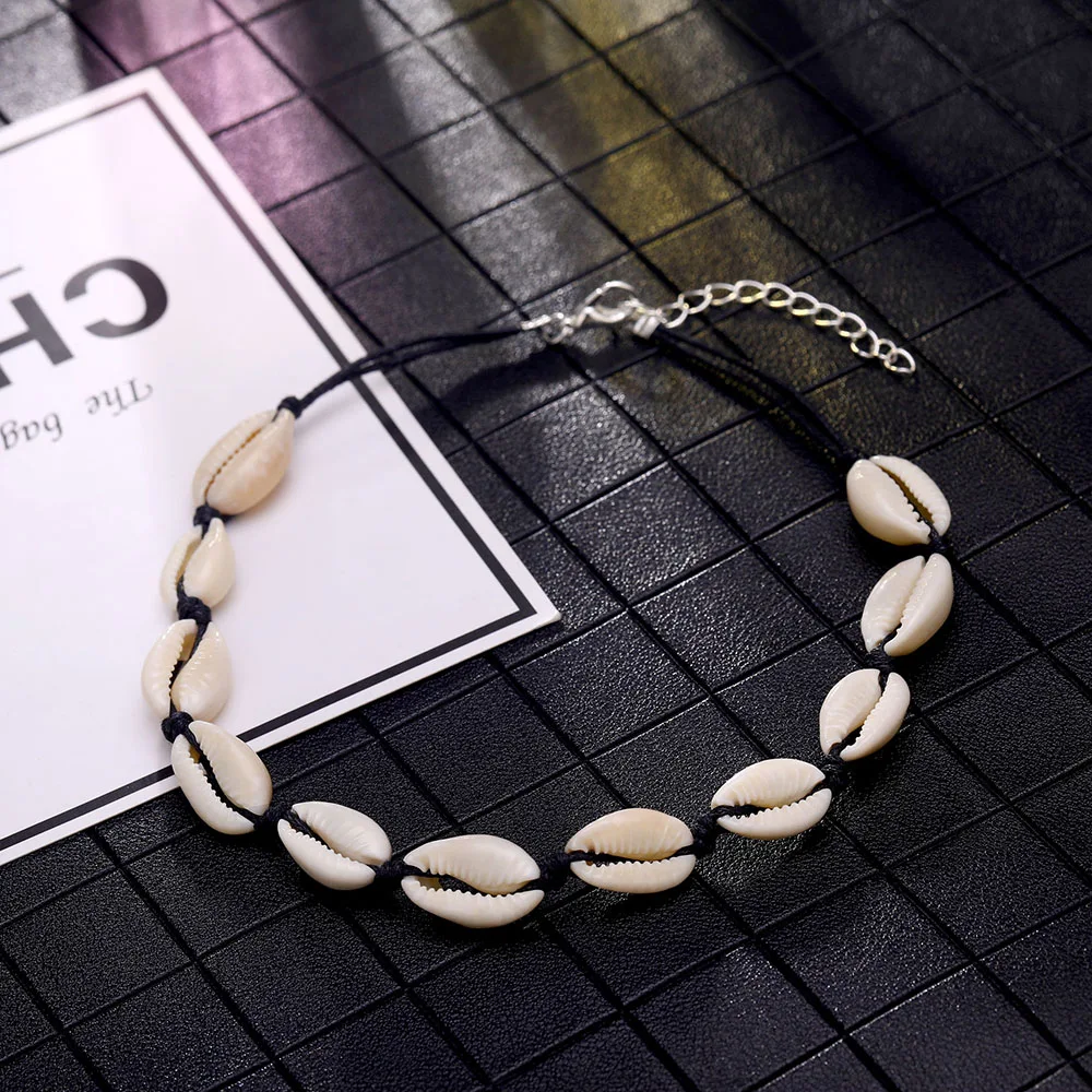 Женское Ожерелье-чокер Boho Sea Shell простые ожерелья-чокер из натуральной раковины