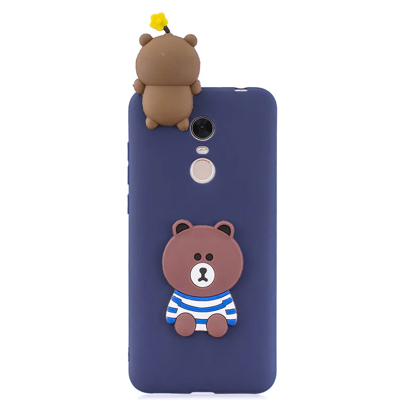 FLYKYLIN Phone Cases sFor Coque Xiaomi Redmi 5 Plus Case Soft 3D DIY Panda Bear Doll Toys for 5A 6A Back Cover |