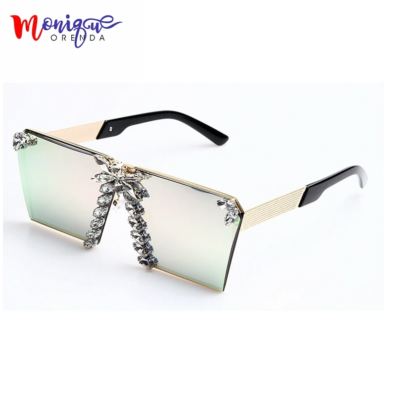 Модные женские солнцезащитные очки MONIQUE 2017 оверсайз в винтажном стиле оправы для