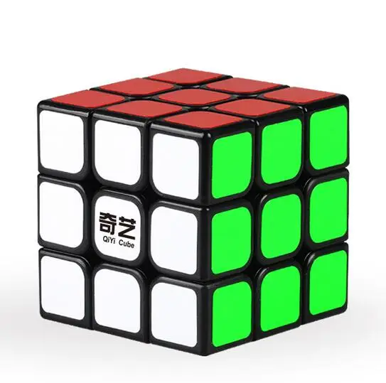 QIYI бренд парус 0932A-5 Волшебные кубики профессиональные 3x3x3 5,6 см наклейка Скорость Твист Головоломка игрушки для детей подарок Cubo Magico QY306 - Цвет: Черный