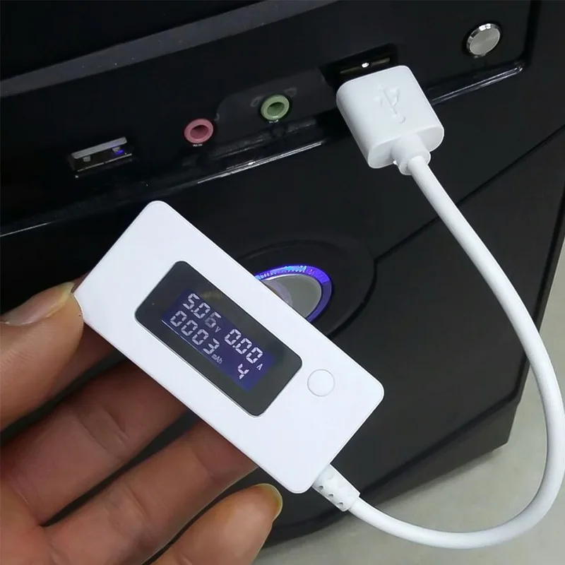 Urijk USB мини напряжение измеритель тока ЖК-экран креативный портативный мобильный зарядное устройство детектор телефон тестер напряжения доктор