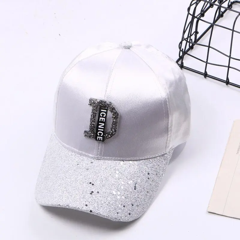 MAERSHEI Fashion Women'S Rhinestone Hats Luxury Female Baseball Cap Bling Diamond Cap Swag Casquette Girl Snap Back Gorras