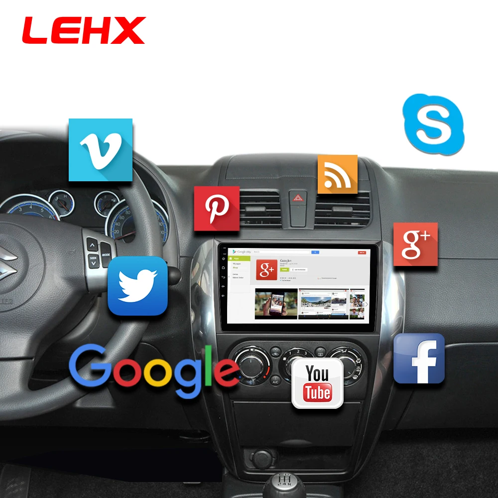 LEHX 2.5D ips экран Автомобильный Радио плеер для Suzuki SX4 2006 2007 2008-2011 2012 2Din Android 8,1 Мультимедиа gps навигационный плеер