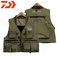 2020 reliective fishing vest quick dry fish vest breathable dawa fishing jacket outdoor multi pocket reflected light waistcoat
