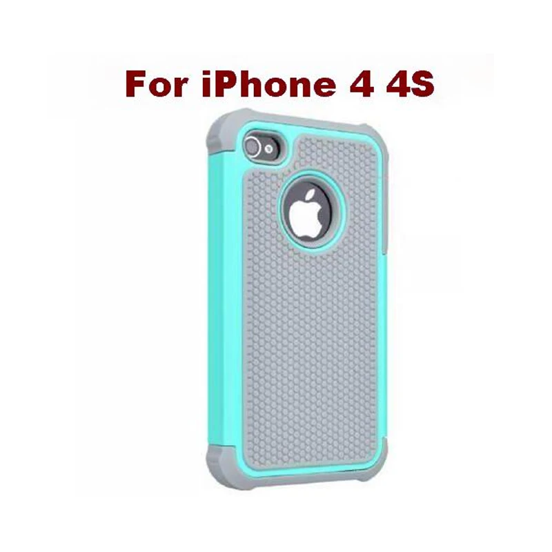 4S 5S 6S Чехол ударопрочный чехол жесткий силиконовый чехол для Apple iPhone 6 6S 5 5S SE 4 4S жесткий чехол амортизирующий чехол - Цвет: Небесно-голубой