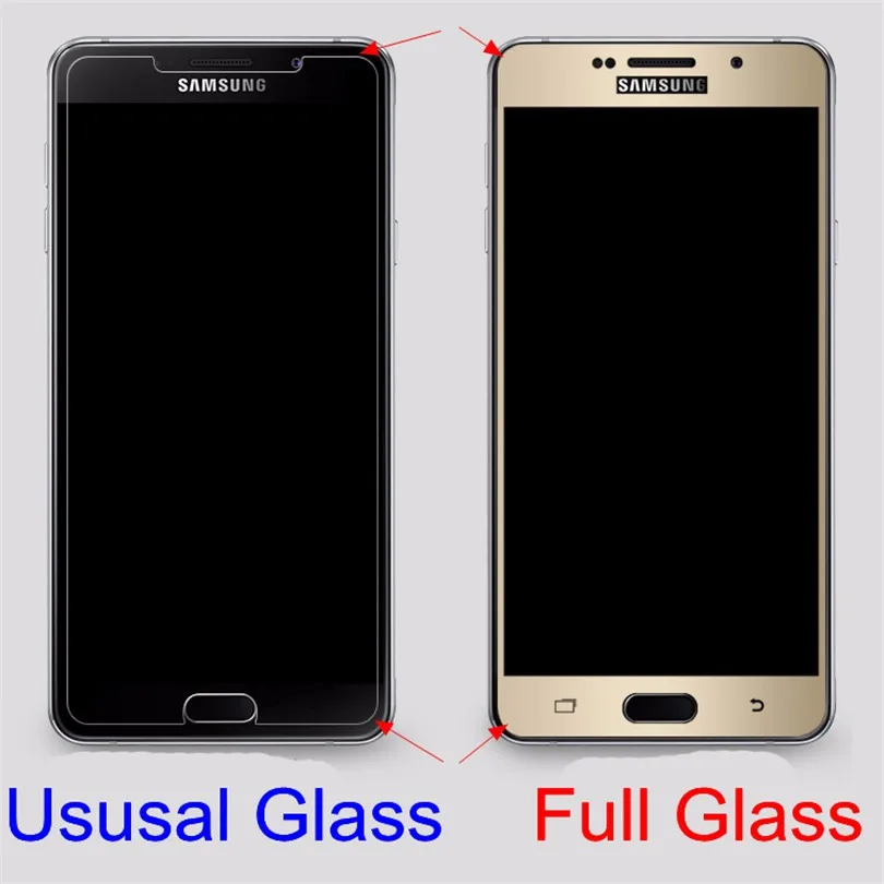 9H защитная пленка на полное покрытие из закаленного стекла для samsung Galaxy A3 A5 A7 NOTE 2 3 4 5 C5 C7 Защитная пленка для экрана