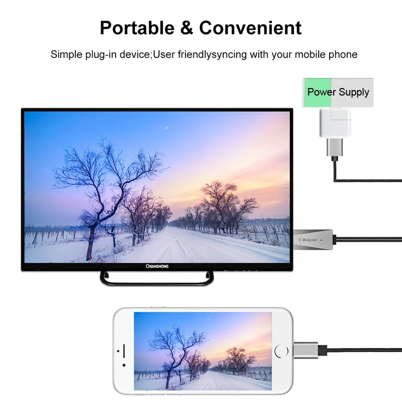 IOS TYPE C Microusb Android HDMI кабель HD tv телефон к tv Ссылка для iPhone 5 6 7 8 Plus X XS MAX XR для Xiaomi huawei samsung S10