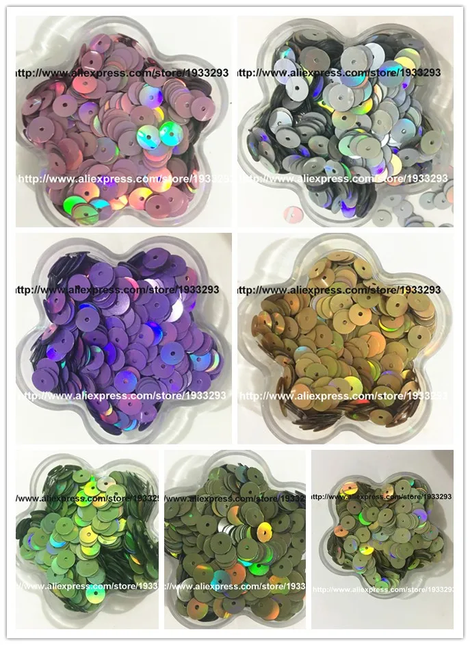1500pcs/lot 8mm Round Shape Loose sequins Rainbow Color Paillette Sewing Wedding Craft Good Quality Kids DIY Sequins | Дом и сад