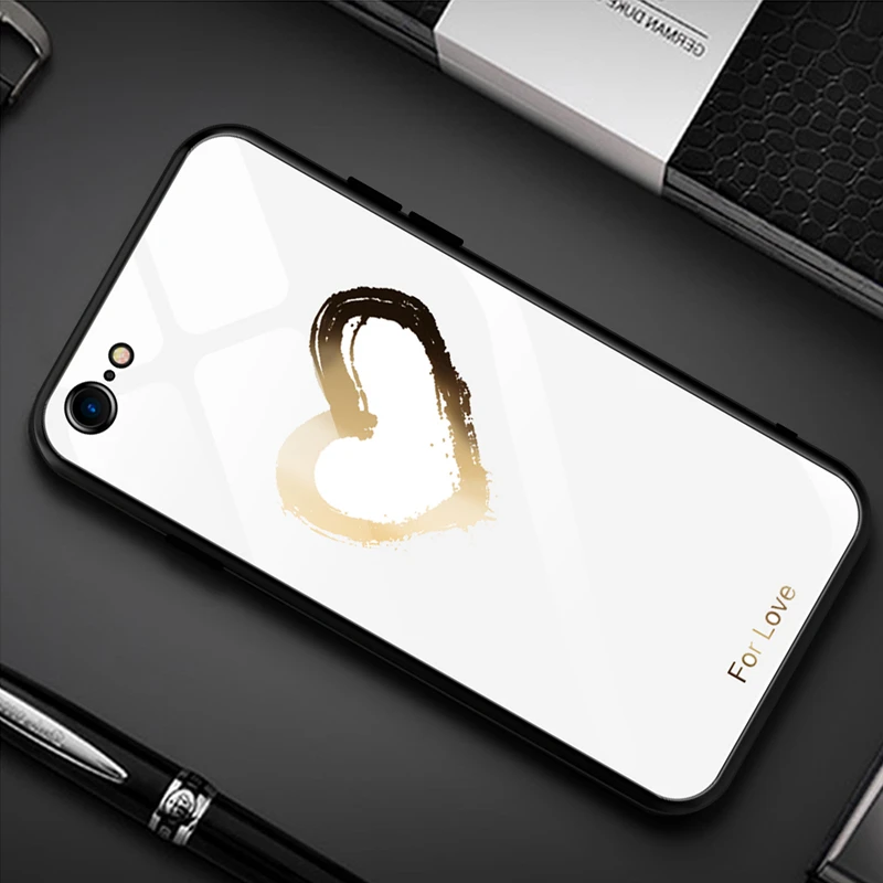 Чехол для iPhone XS MAX XR 6 6S 7 8 Plus прозрачные чехлы для телефона из закаленного стекла с узором чехол для iPhone XS Max 10 11 Pro Max Тонкий чехол - Цвет: 04