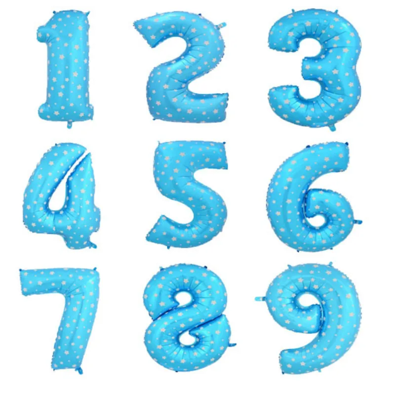 1 шт. 40 дюймов большой размер Цифры цифры количество шары синий розовый доступно