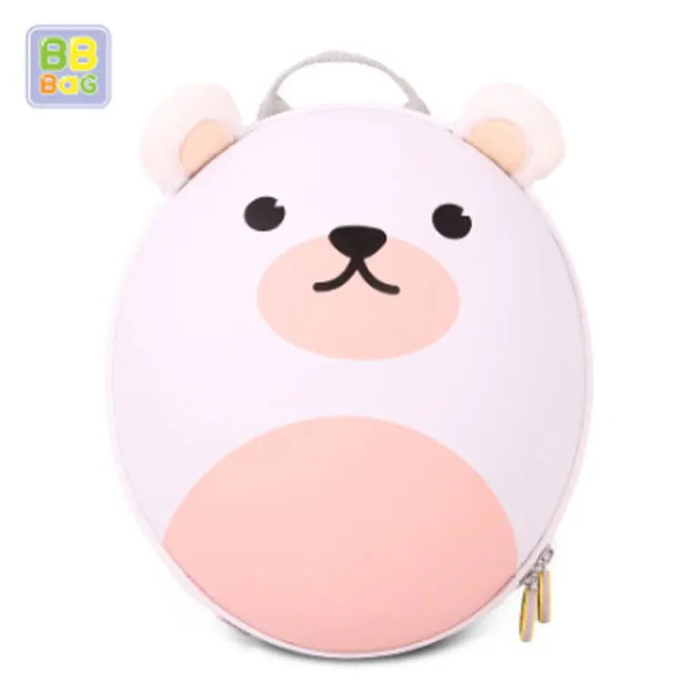 Pink bear Корея бренд натуральной Новинка года Высокое качество Мультфильм Мягкие рюкзаки для животных милые Shouder сумка Anit lost рюкзаки для детей подарок - Цвет: Pink bear