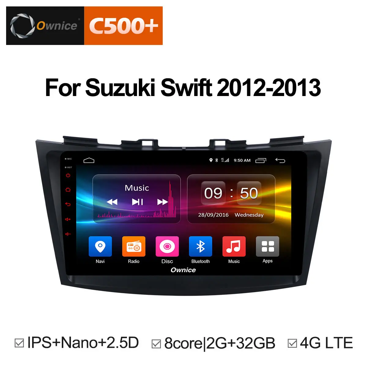 Ownice C500 + G10 Android 8 1 Автомобильный dvd плеер для SUZUKI SWIFT 2012 2013 Автомобильная