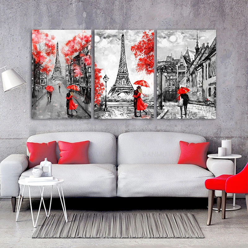 

Canvas painting Landscape Tower Canvas Artwork picture Oil Painting Wall Art poster For Living room home decoration no frame