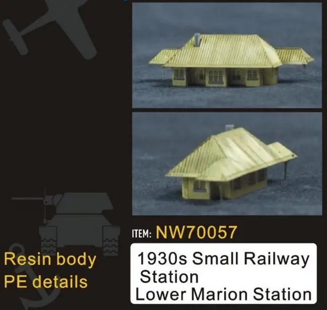 

1/700 Scale 1930s Small Railway Station (Lower Marion Station), (resin+metal)