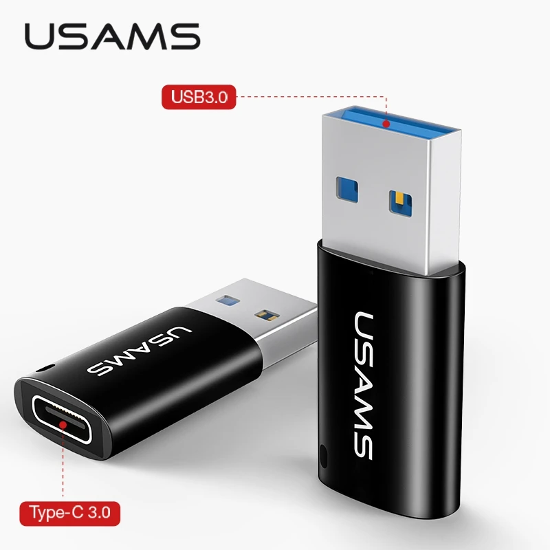 USAMS USB 3 0 к type C адаптер OTG для синхронизации данных покрытие Зарядка samsung S9 S8 c