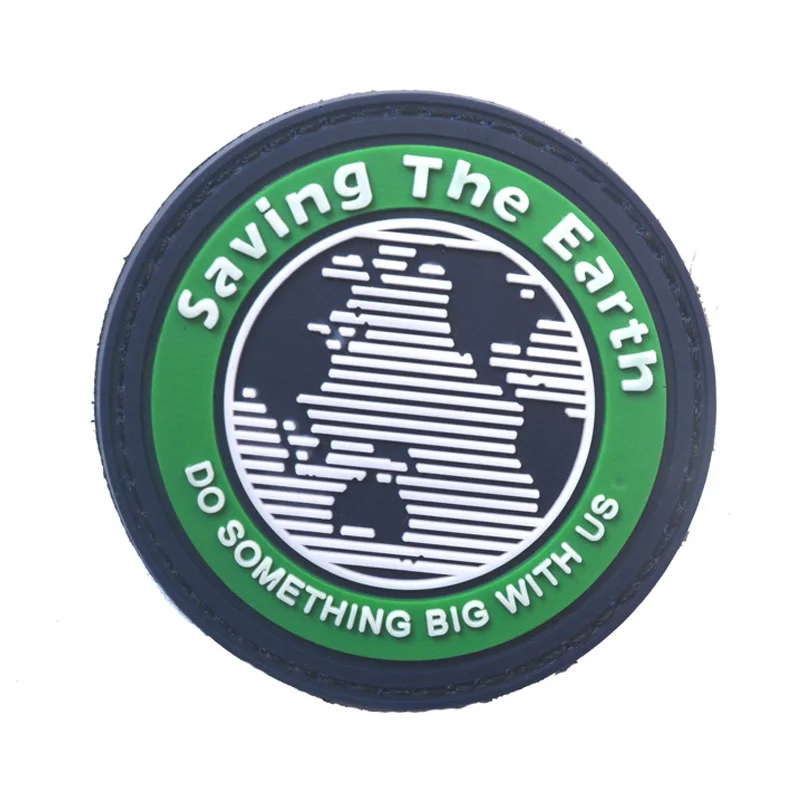 Saving The Earth Tactical Morale Patch DO SOMETHING BIG WITH US 3D Embroidered Applique Hook &amp Loop High Quality Clothing Badge | Дом и сад
