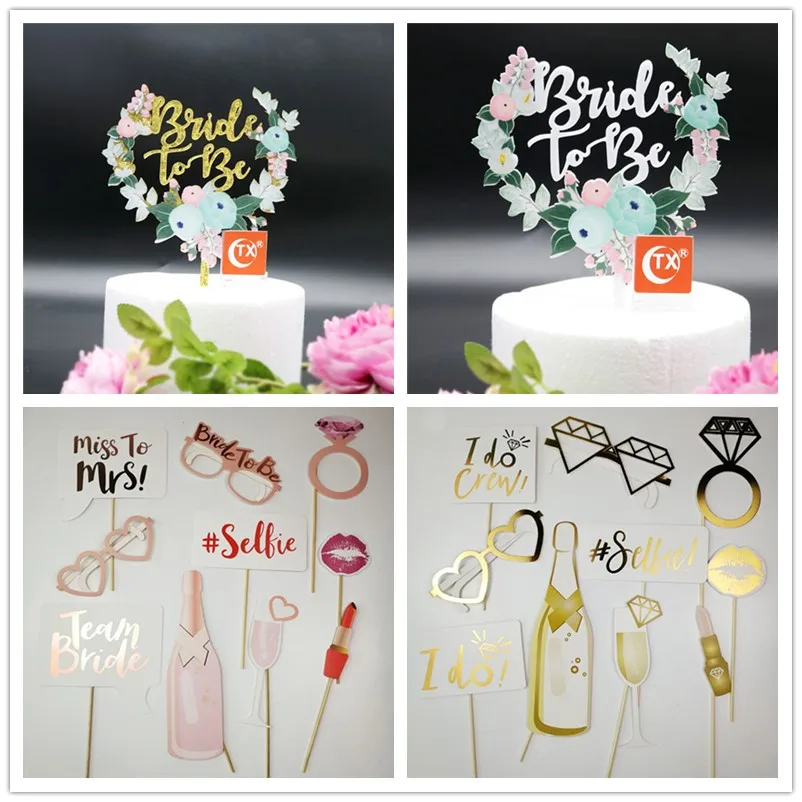 To Be Bride тема вечерние я делаю фото реквизит торт Топпер Свадебная вечеринка