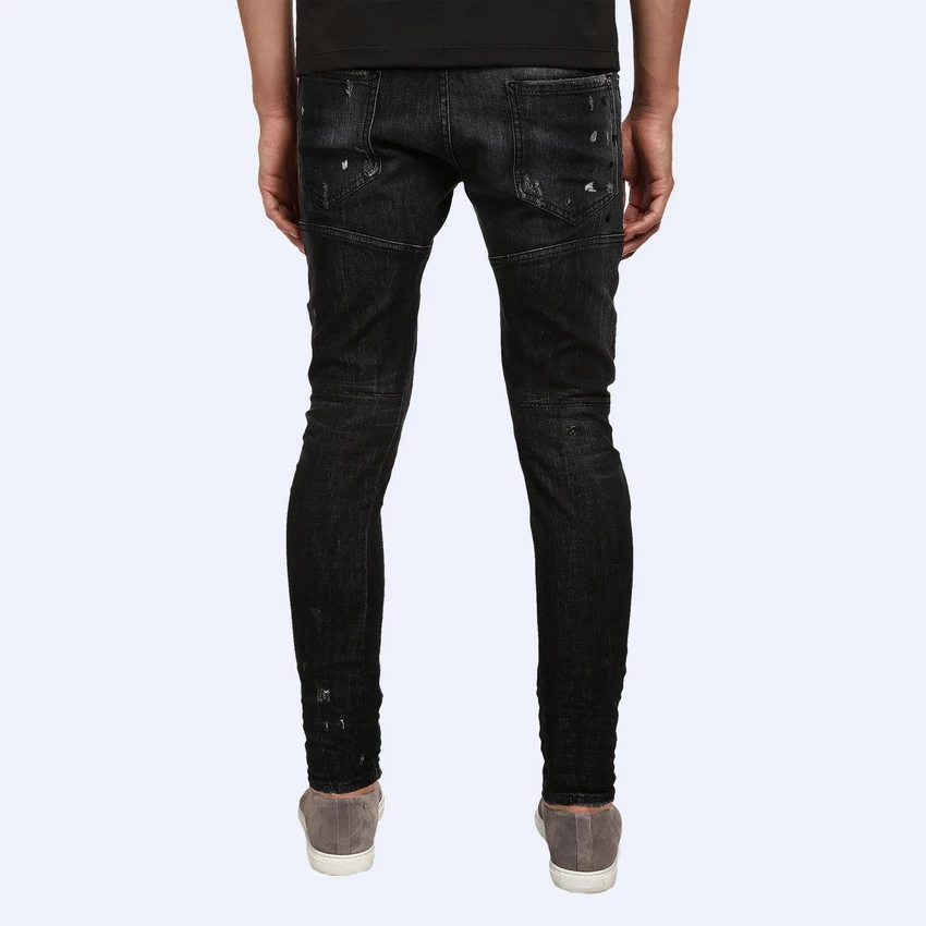 Мужские облегающие джинсы sT0279 дизайнерские байкерские на кнопках|biker jeans|biker jeans