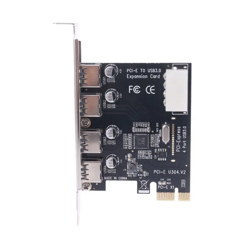 4 порта PCI-E к USB 3,0 концентратор PCI Express карта расширения адаптер 5 Гбит/с скорость абсолютно