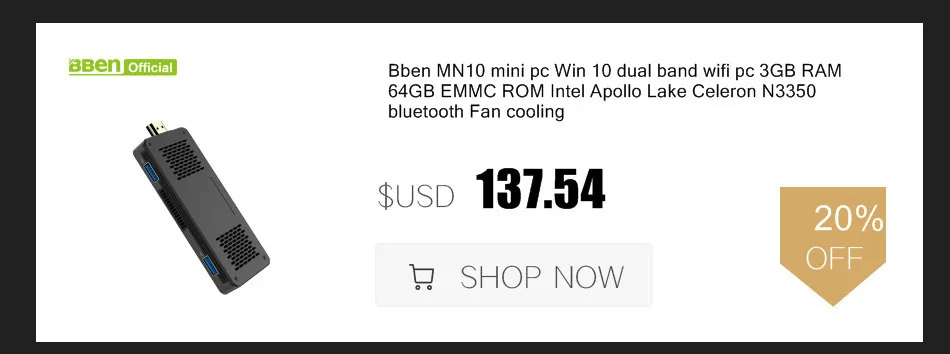 Bben Мини компьютер Mn11 Z8350 четырехъядерный Мини ПК Windows10 Lan ТВ коробка USB3.0+ 2,0 wifi настольный компьютер коробка 2 ГБ/32 ГБ