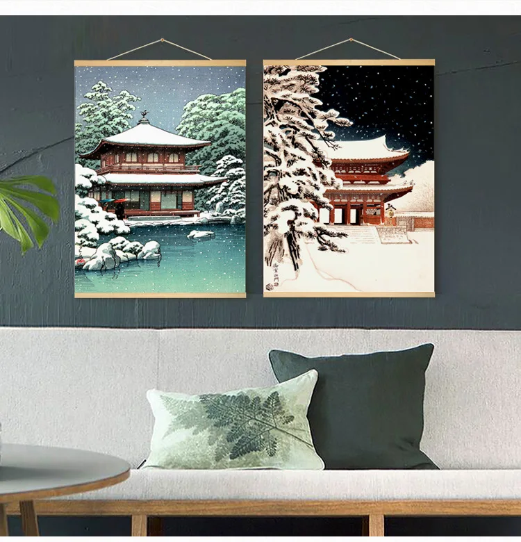 Японский Ukiyoe подвесной свиток живопись на холсте плакаты и принты настенные художественные настенные картины для гостиной скандинавские украшения дома