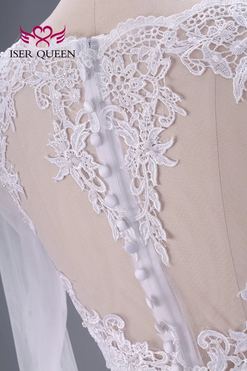 Иллюзия сзади с длинными рукавами чистый белый Vestidos De Novia мусульманские свадебные платья русалки Бразилия с длинными рукавами W0034