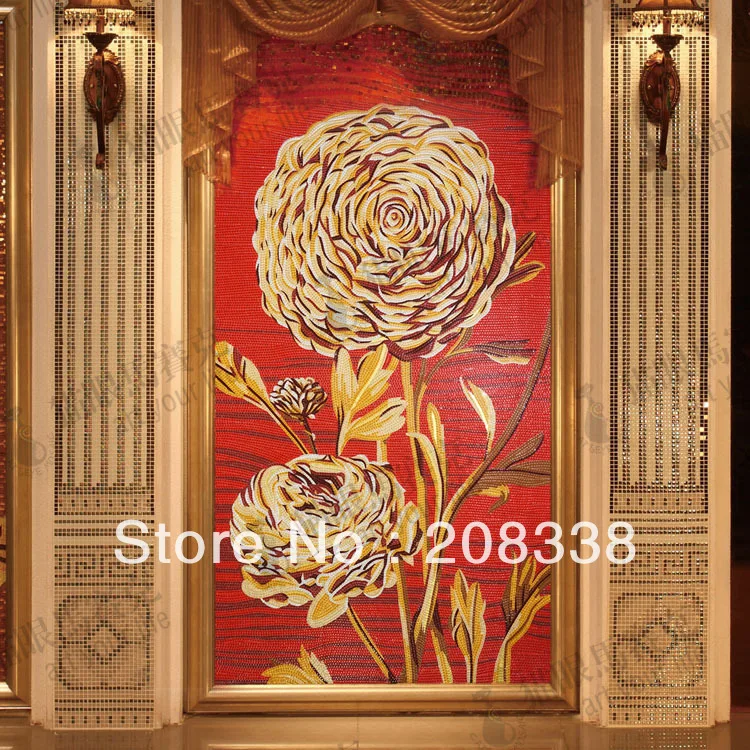 Современная стеклянная мозаичная плитка ручной работы|wall mural|art wallwall art decor |