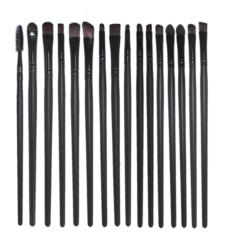 Набор кистей для макияжа профессиональный деревянный набор бровей теней век