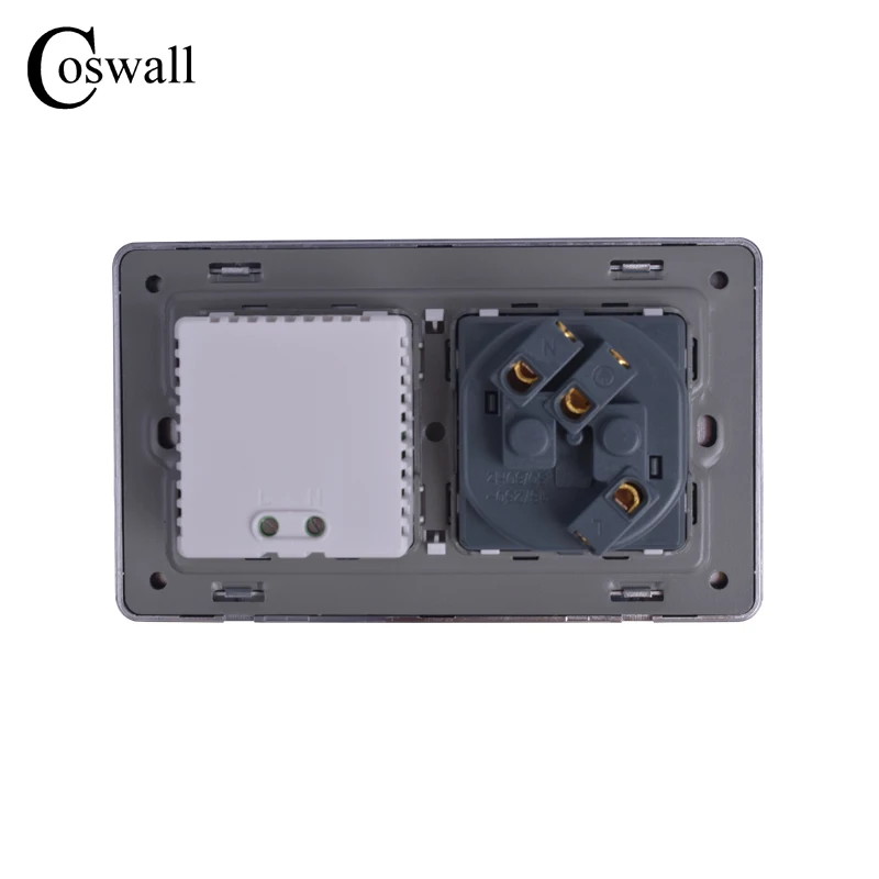 Розетка настенного типа COSWALL 146 стандарт ЕС розетка с двойным usb портом для