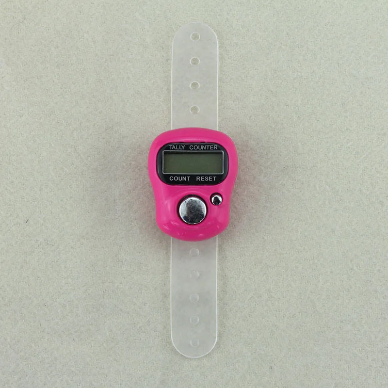 Мини lcd электронный цифровой счетчик Tally Row практичные инструменты для вязания - Цвет: rose