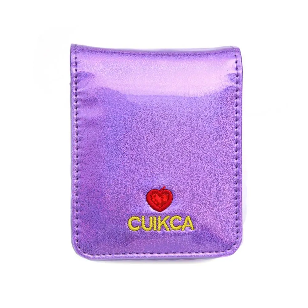 Милая сумочка-косметичка, переносная, ПУ, в форме сердца, Мини, губная помада, набор для макияжа, сумки, кошелек, органайзер с зеркалом для женщин, девушек, косметичка - Цвет: Purple