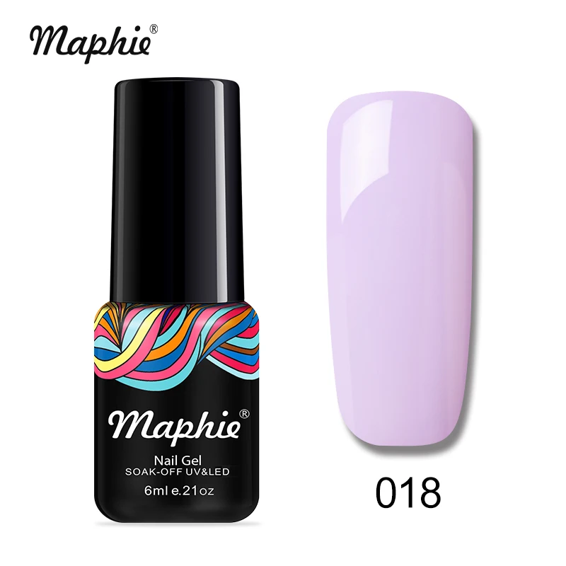 018 Maphie УФ-гель для ногтей Блестящий Блеск светодиодный гель лак для ногтей Полупостоянный светодиодный гель нужна Светодиодная лампа УФ лак для ногтей 6 мл Красная эмаль - Цвет: 018