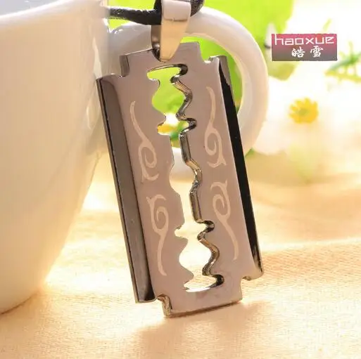 1 шт. модные ювелирные изделия лезвия для бритвы подвески из нержавеющей стали