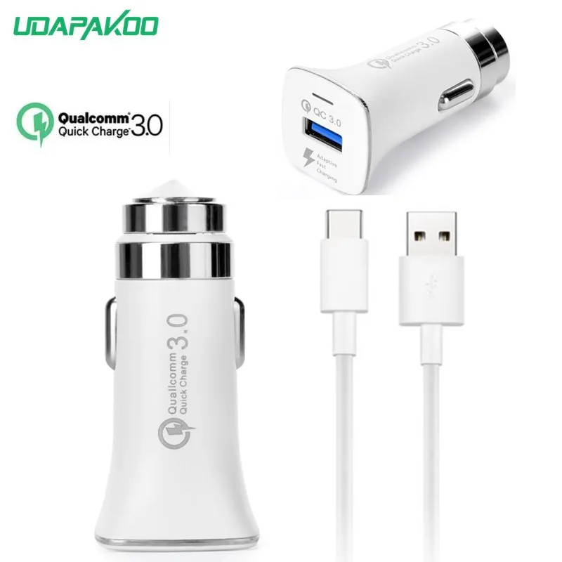Автомобильное зарядное устройство udapakoo Quick Charge 3 0 5 V/3A Ttpe C 9 V/2A 12 V/1.5A для Samsung S8 Plus