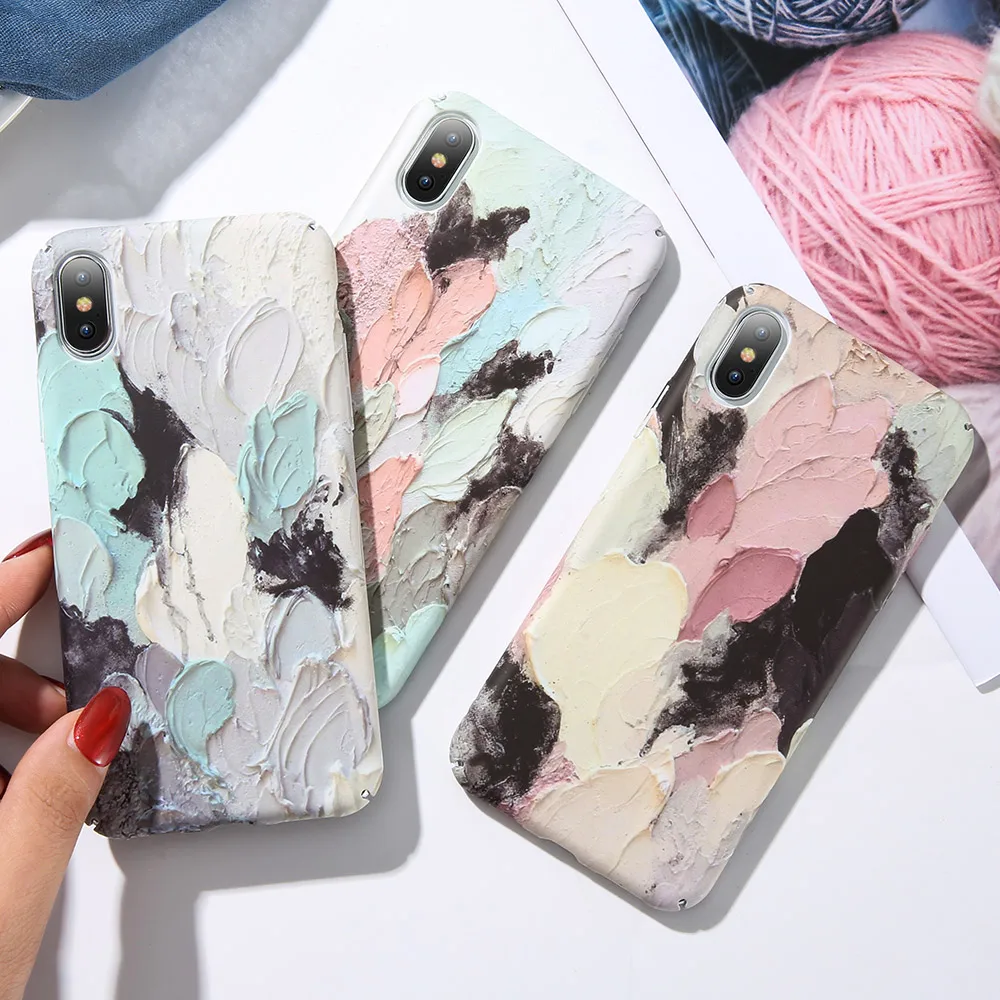 KISSCASE Painting luminous water shell Phone Case For Xiaomi mi 9 Redmi Note 7/mi 8 Lite/Play Fashion Fundas Capa Back Cover |
