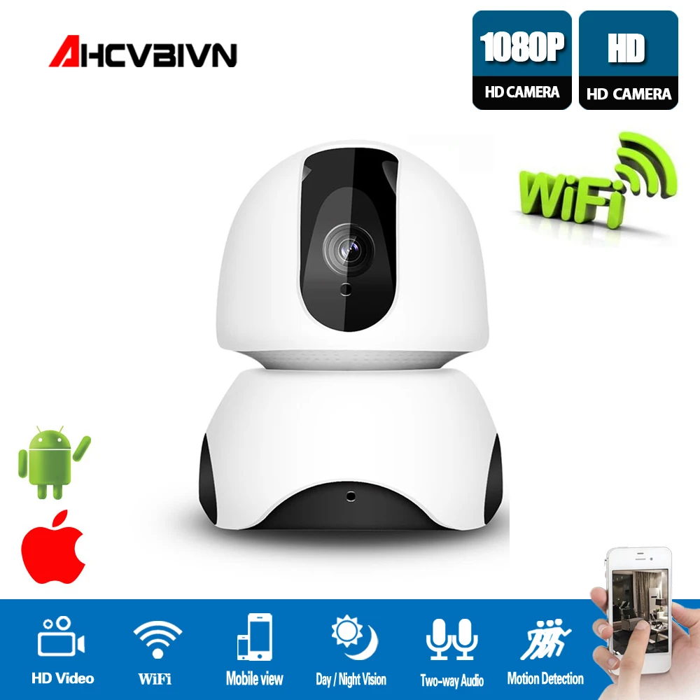 AHCVBIVN 1080P WIFI IP камера ИК Ночное Видение домашний умный детский монитор 2MP