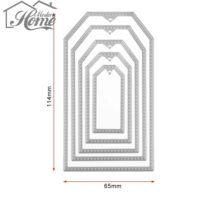 5 шт. квадратные рамы металлические режущие трафареты для декора рукоделия