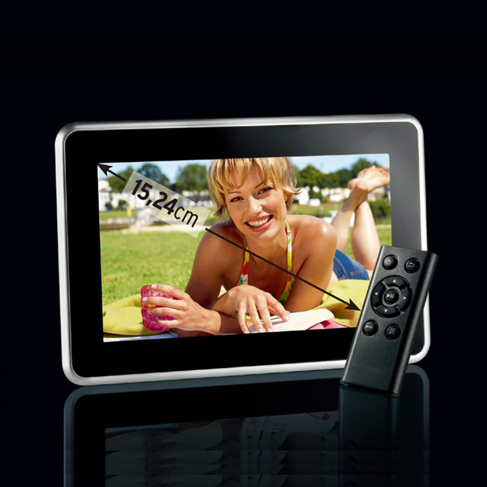 Новая Мода 6 дюймов Мини Цифровая Рамка Фото фото музыка и Видео Плеер часы