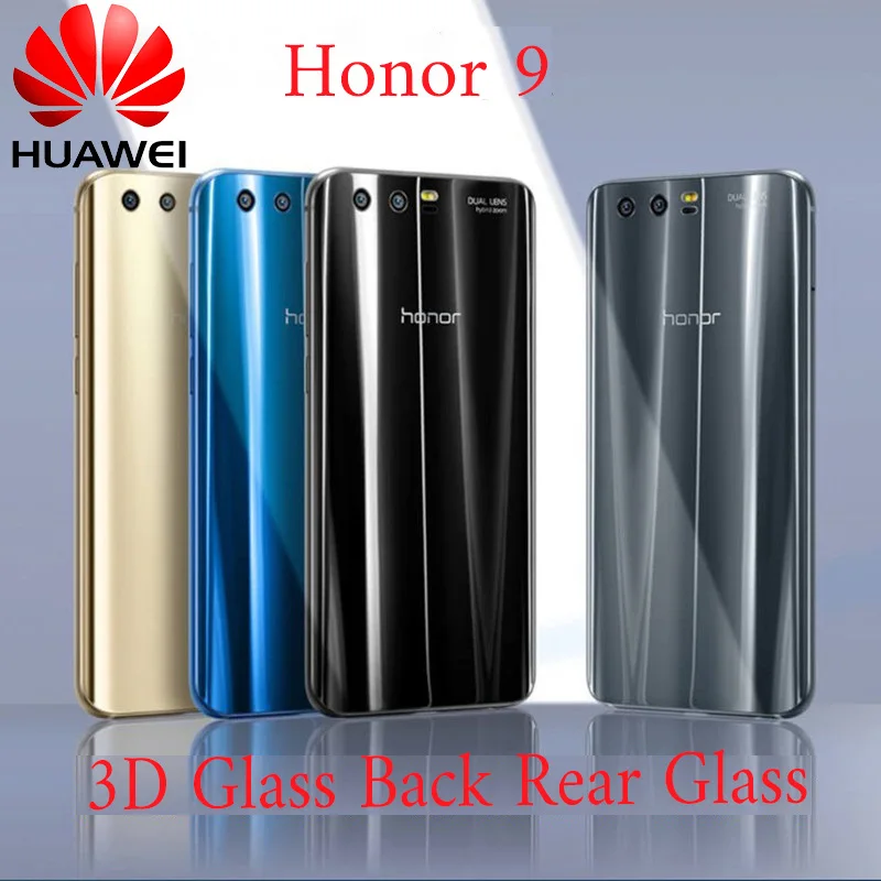 Оригинал для Huawei Honor 9 STF-L09 STF-AL10 3D отражающее стекло задняя дверь реплицемент