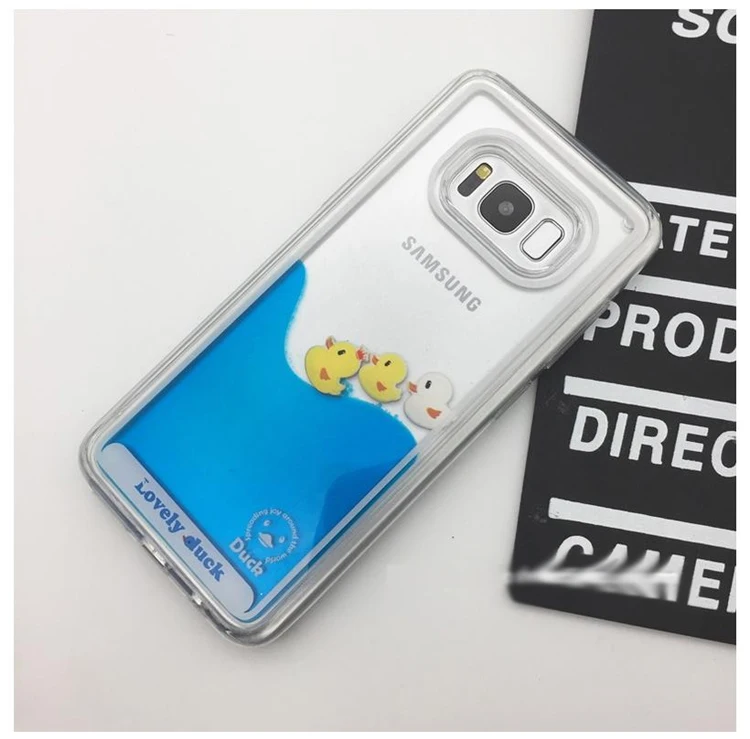 Чехол для samsung galaxy s8 s9 plus/S10 s10plus /s10E с милым динамическим жидким покрытием