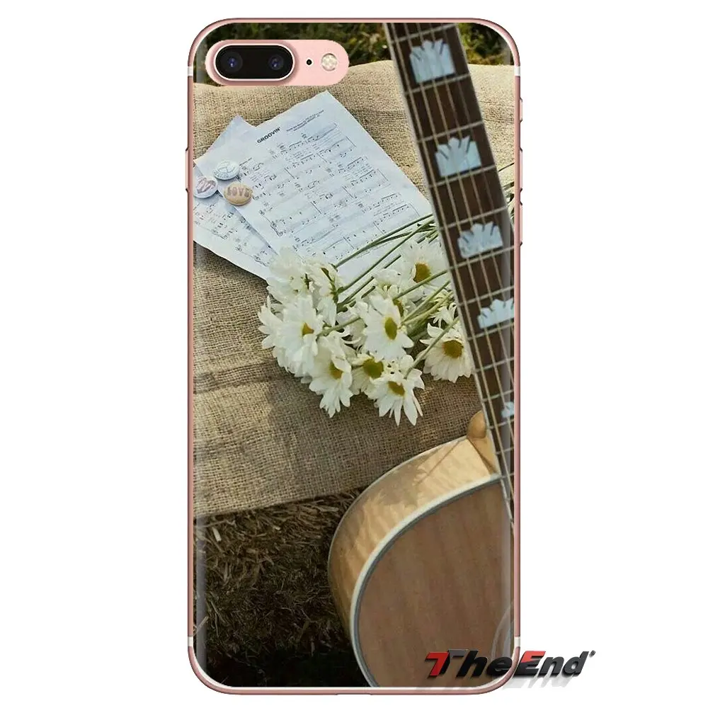 For Huawei G7 G8 P7 P8 P9 P10 P20 P30 Lite Mini Pro P Smart Plus 2017 2018 2019 Soft Transparent Shell Covers love Guitar Music |