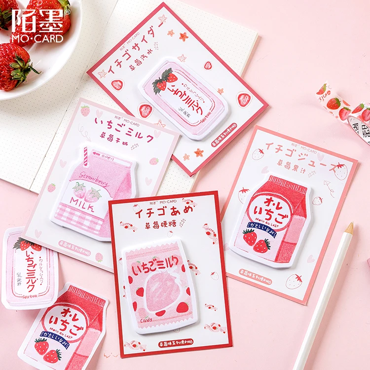 

12PCS/LOT strawberry flavor series sticky n times stickers memo pad