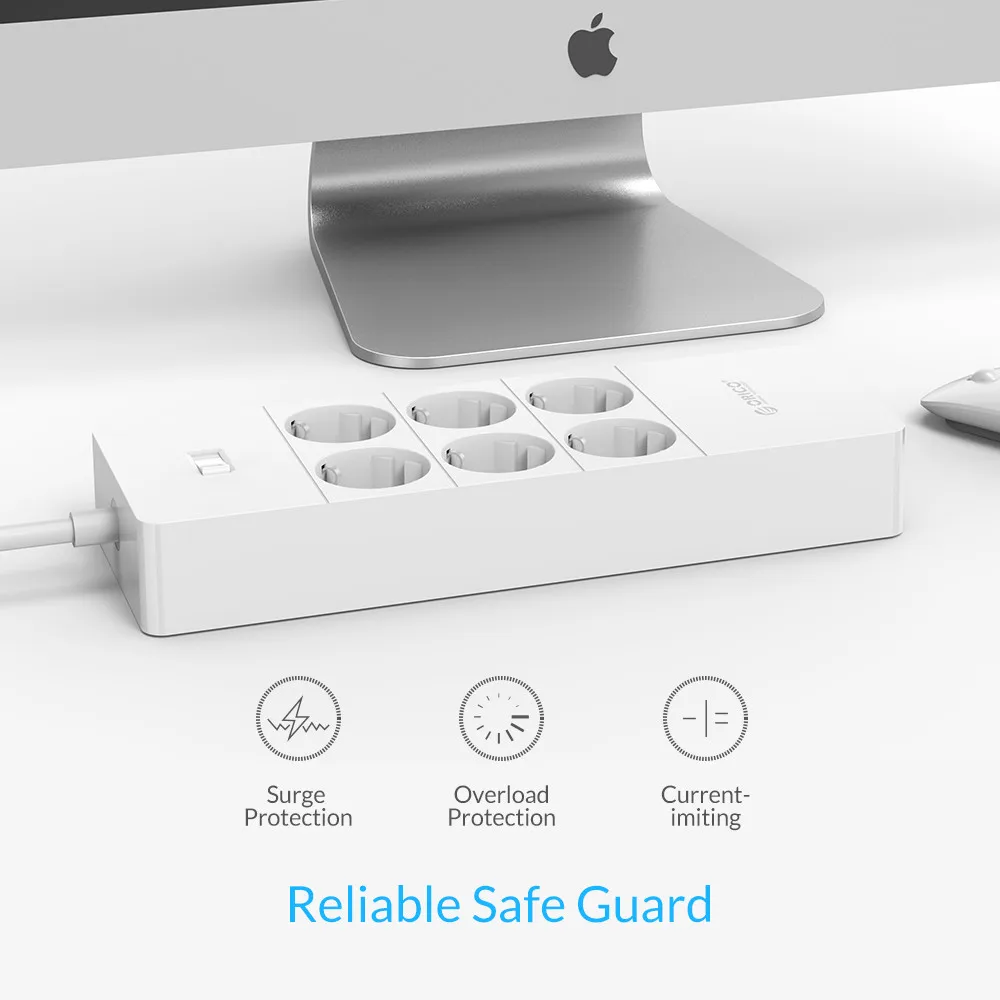 ORICO Защита от перенапряжения USB зарядное устройство бытовая техника 4 6 8 AC EU шнур