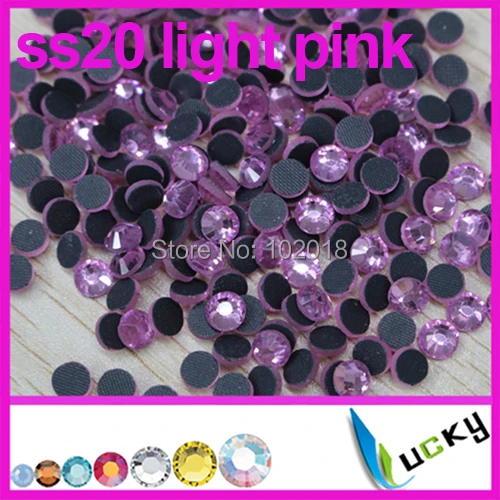 Free shipping High quality hotfix rhinestone DMC! 1440pcs ss20 Light Pink color Heat strass crystal for iron on transfers | Дом и сад