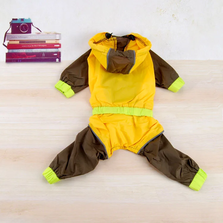 Водонепроницаемый собак непромокаемый плащ куртка-дождевик для маленьких а так