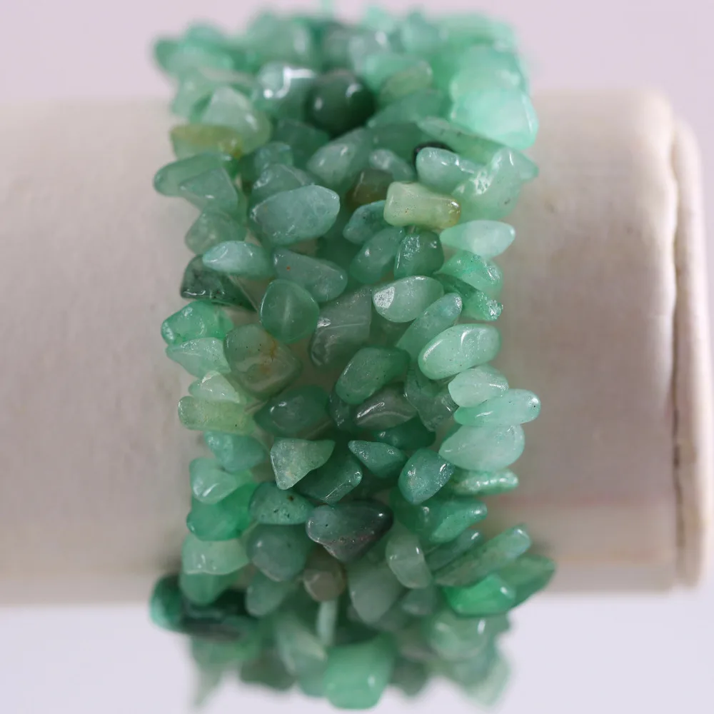 Weave Chip Bead Wrap Bracelet Natural Stone Pulseras Green Chrysoprase Stretch Strand for Women H050 | Украшения и аксессуары